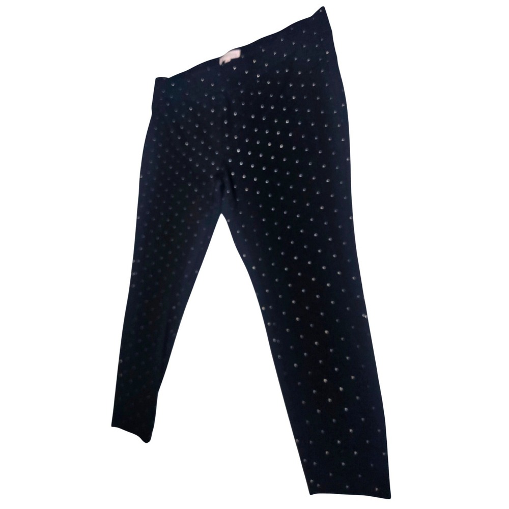Philosophy Republic Clothing Black Silver Polka Dot Leggings Plus Size 2X - Picture 2 of 5